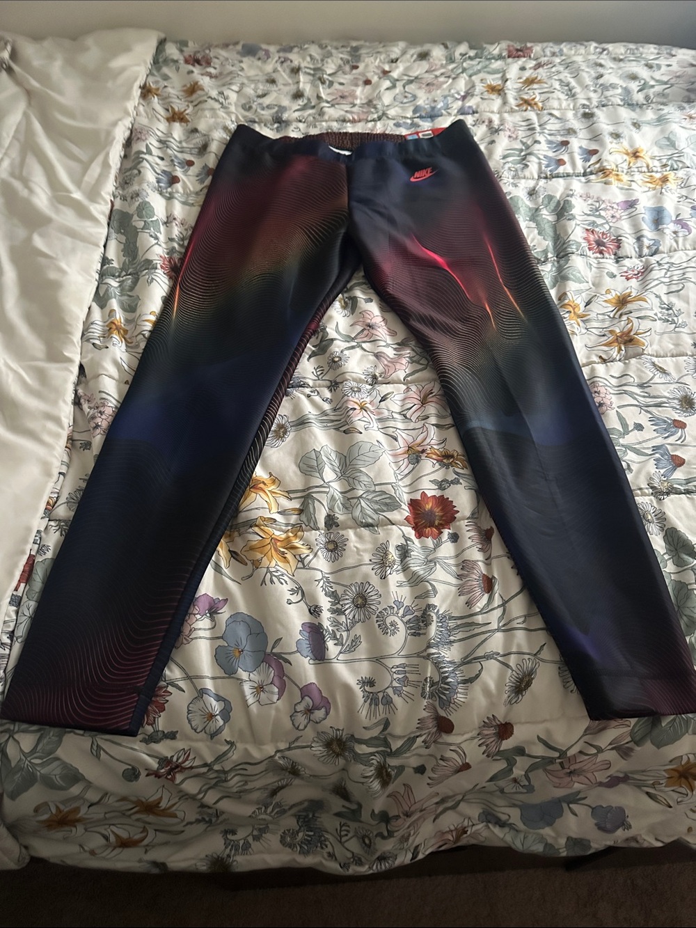 NWT Nike Women’s Black Joggers with Multicolor Gradient Accents